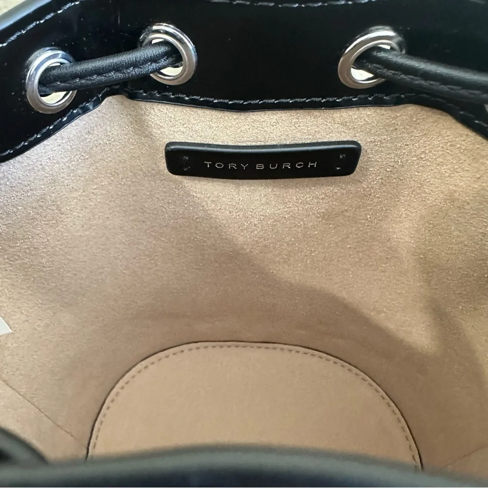 Tory Burch Mini T Monogram Hotfix Bucket Bag - Picture 12 of 13